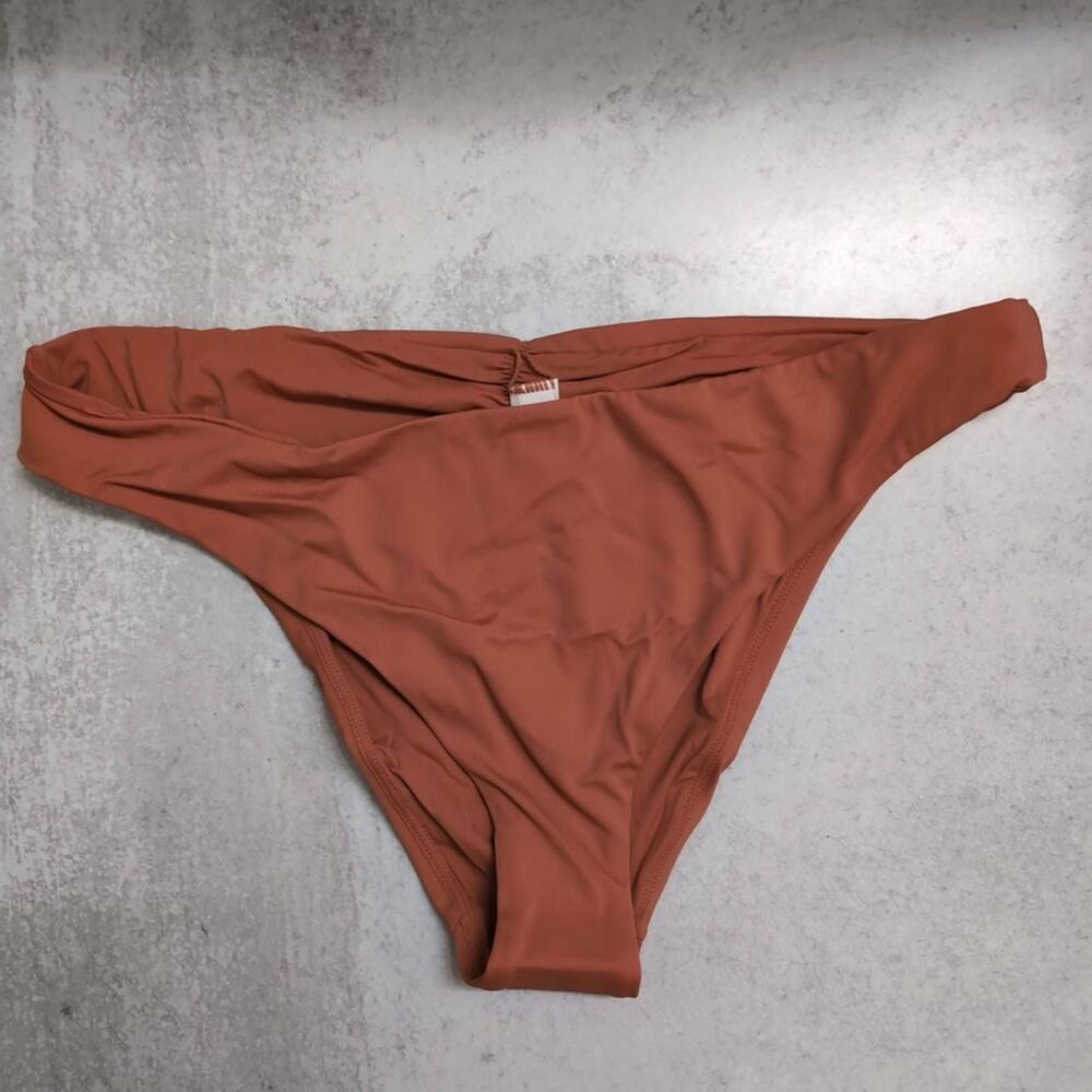 NWT Andie Symi Bottom Cedar Ruched Back Waistband Swim AB431 Size L